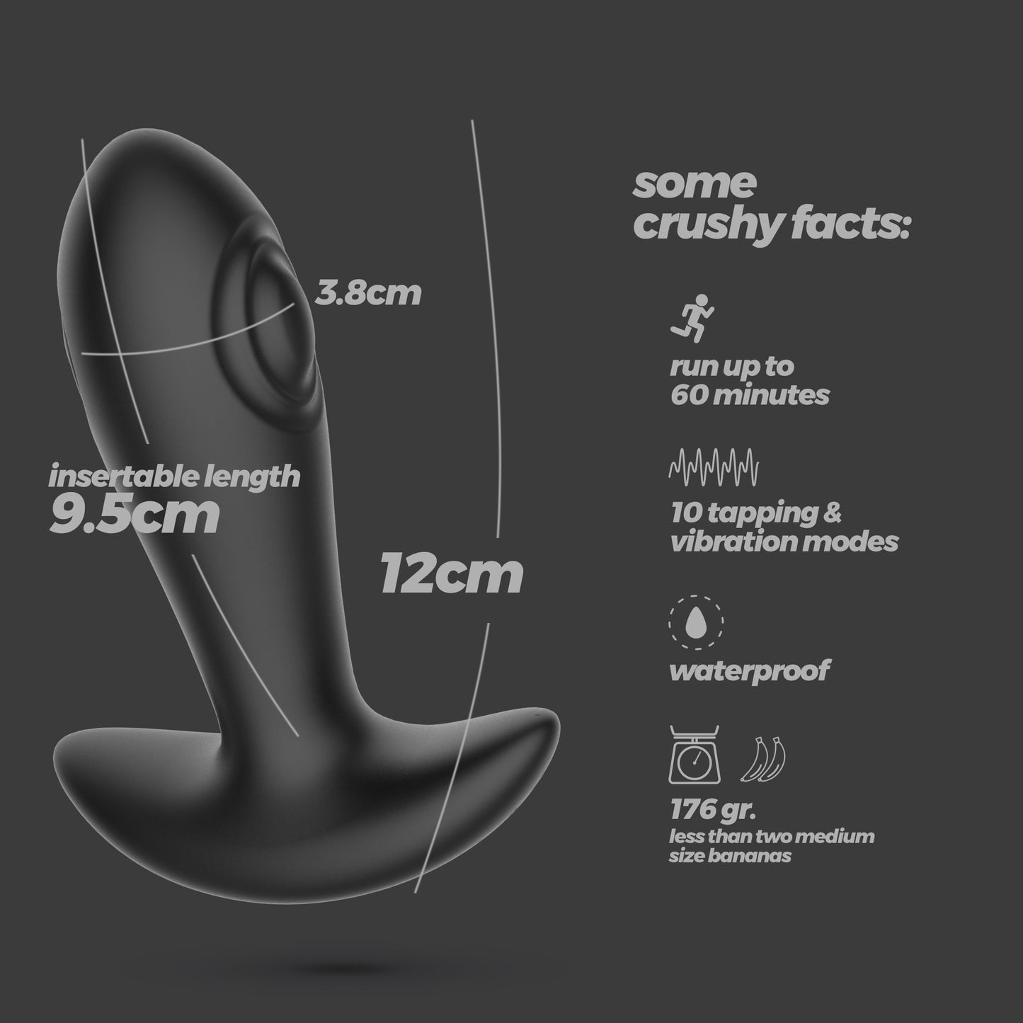 vibratore anale octo nero crushious