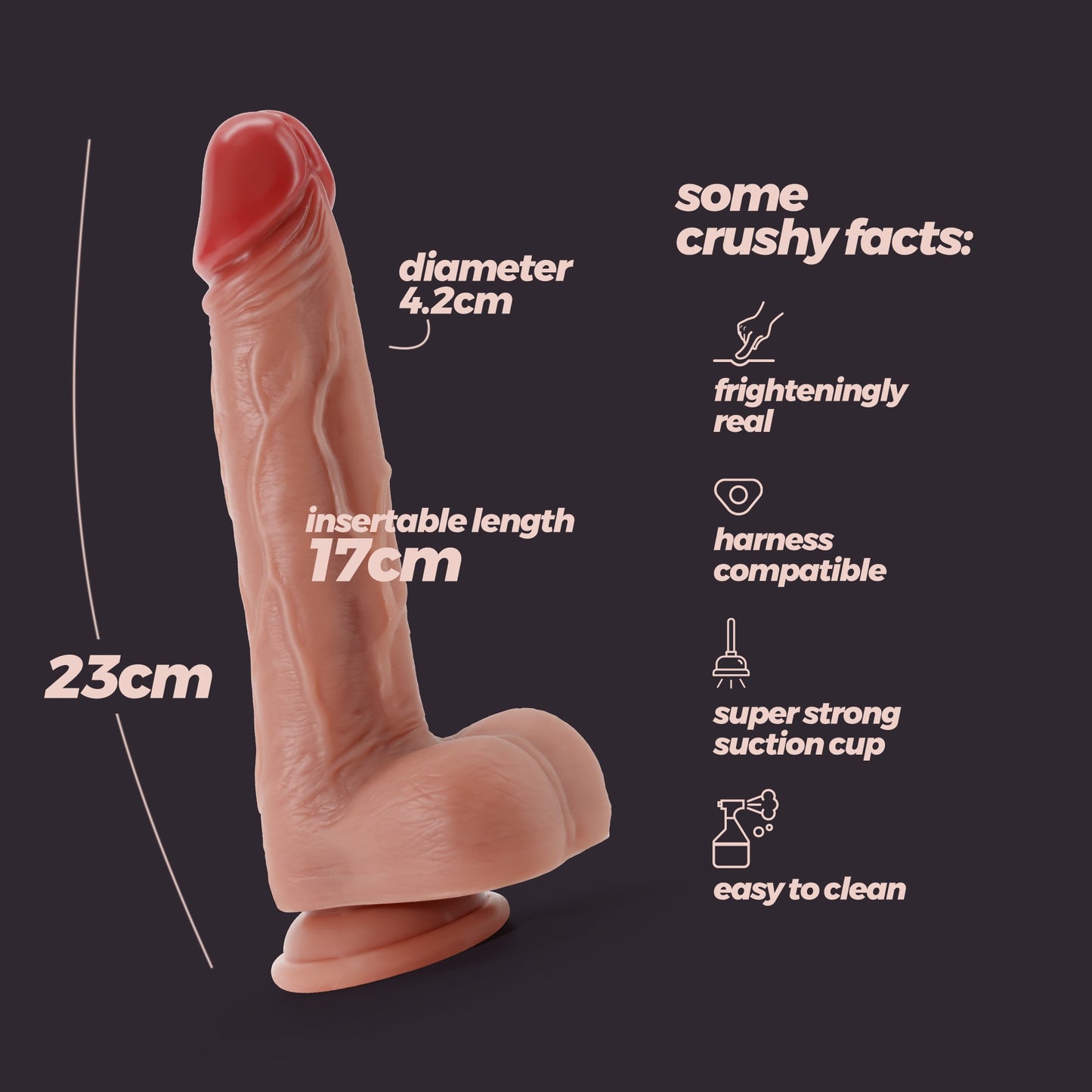 dildo realistico inviktus 9 rosa flesh crushious