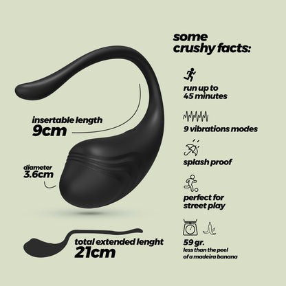 ovetto vibrante tamago nero crushious