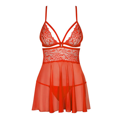 baby doll e perizoma sexy charming rosso sm obsessive