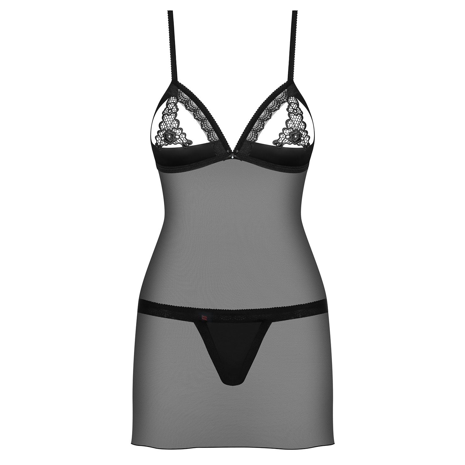 baby doll e perizoma sexy spicy nero lxl obsessive