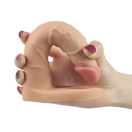 strap on ultra soft double lovetoy con mano