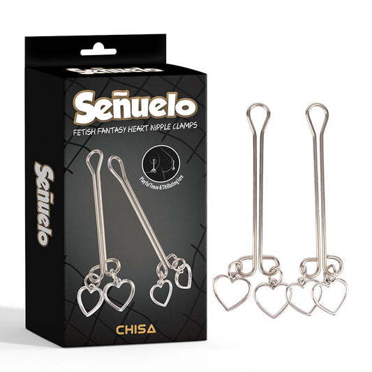pinzette per capezzoli fetish fantasy heart chisa scatola