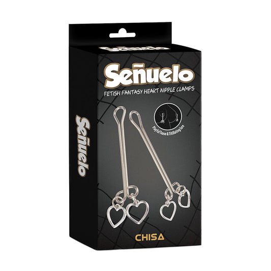 pinzette per capezzoli fetish fantasy heart chisa confezione