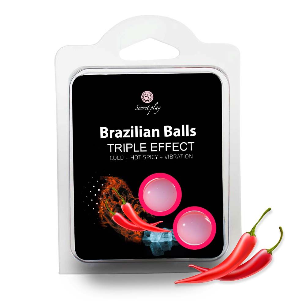 olio massaggio brazilian balls triple effect secret play confezione