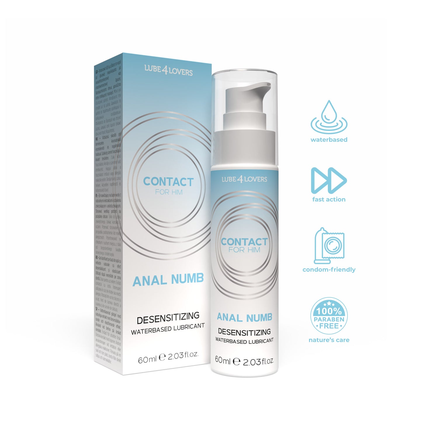 lubrificante anale numb 60ml lube4lovers