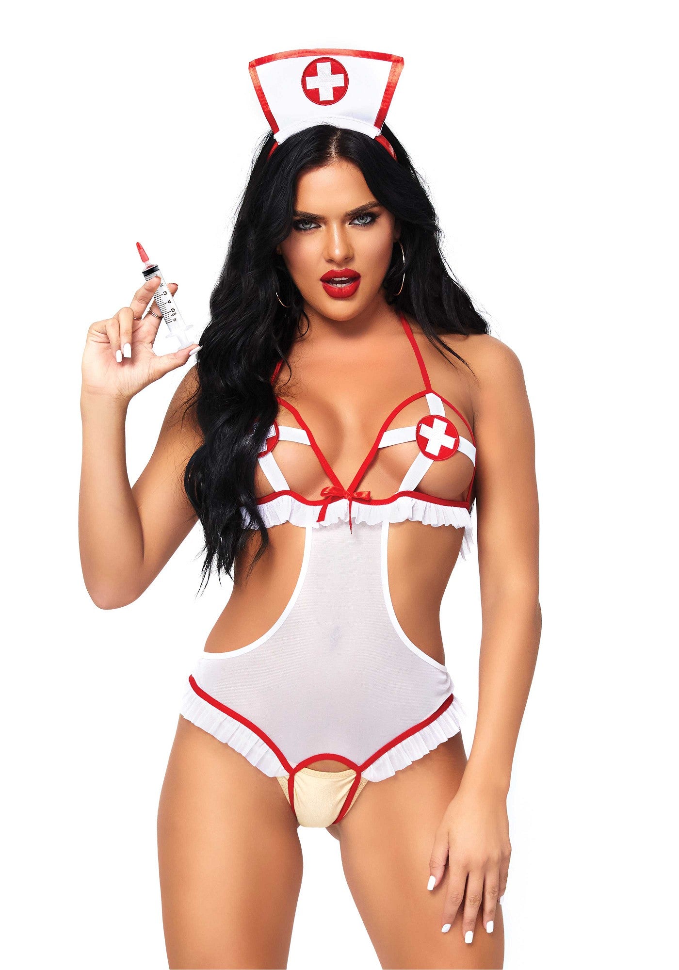 costume infermiera sexy roleplay taglia unica leg avenue principale
