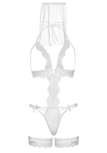 costume sposa sexy bride bianco taglia unica leg avenue accessori