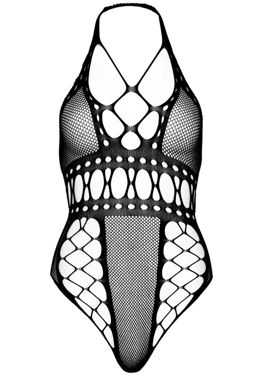 body sexy net backlesst thong nero taglia unica leg avenue accessori