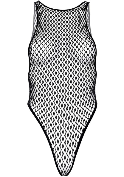 body sexy net snap crotch tank nero taglia unica leg avenue accessori