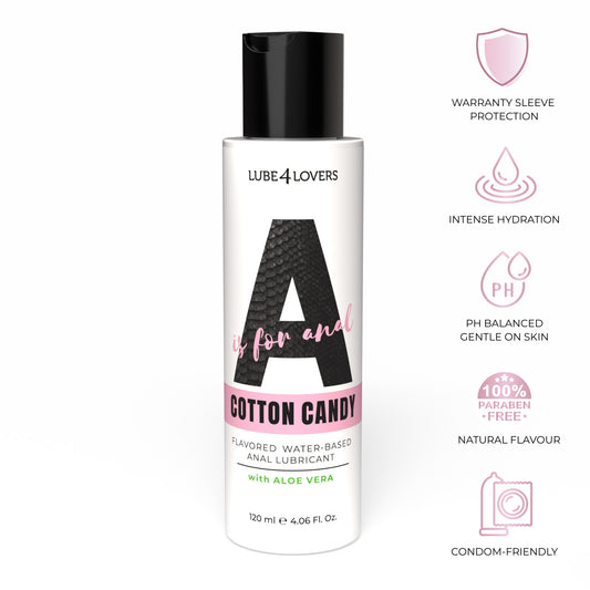 lubrificante anale a is for cotton candy 120ml lube4lovers