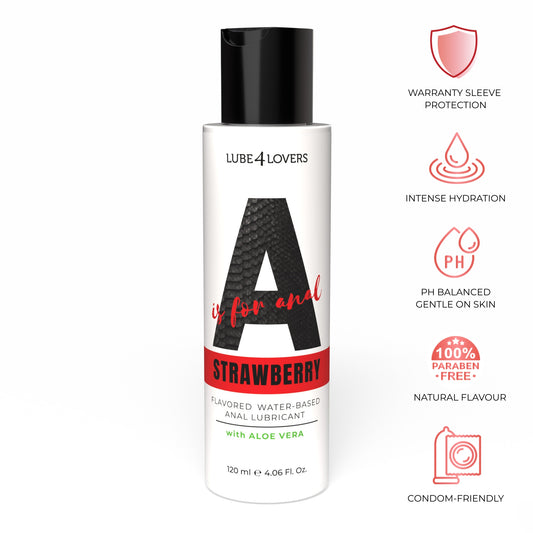 lubrificante anale a is for strawberry 120ml lube4lovers