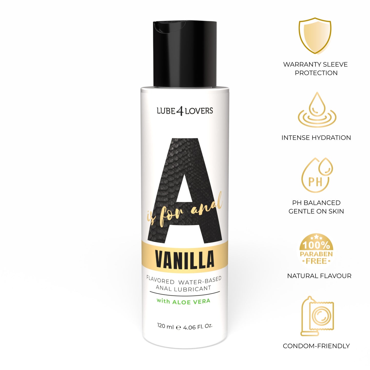 lubrificante anale a is for vanilla 120ml lube4lovers