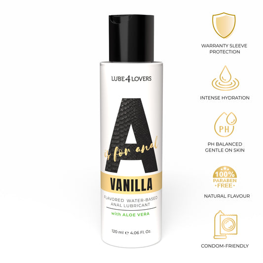 lubrificante anale a is for vanilla 120ml lube4lovers