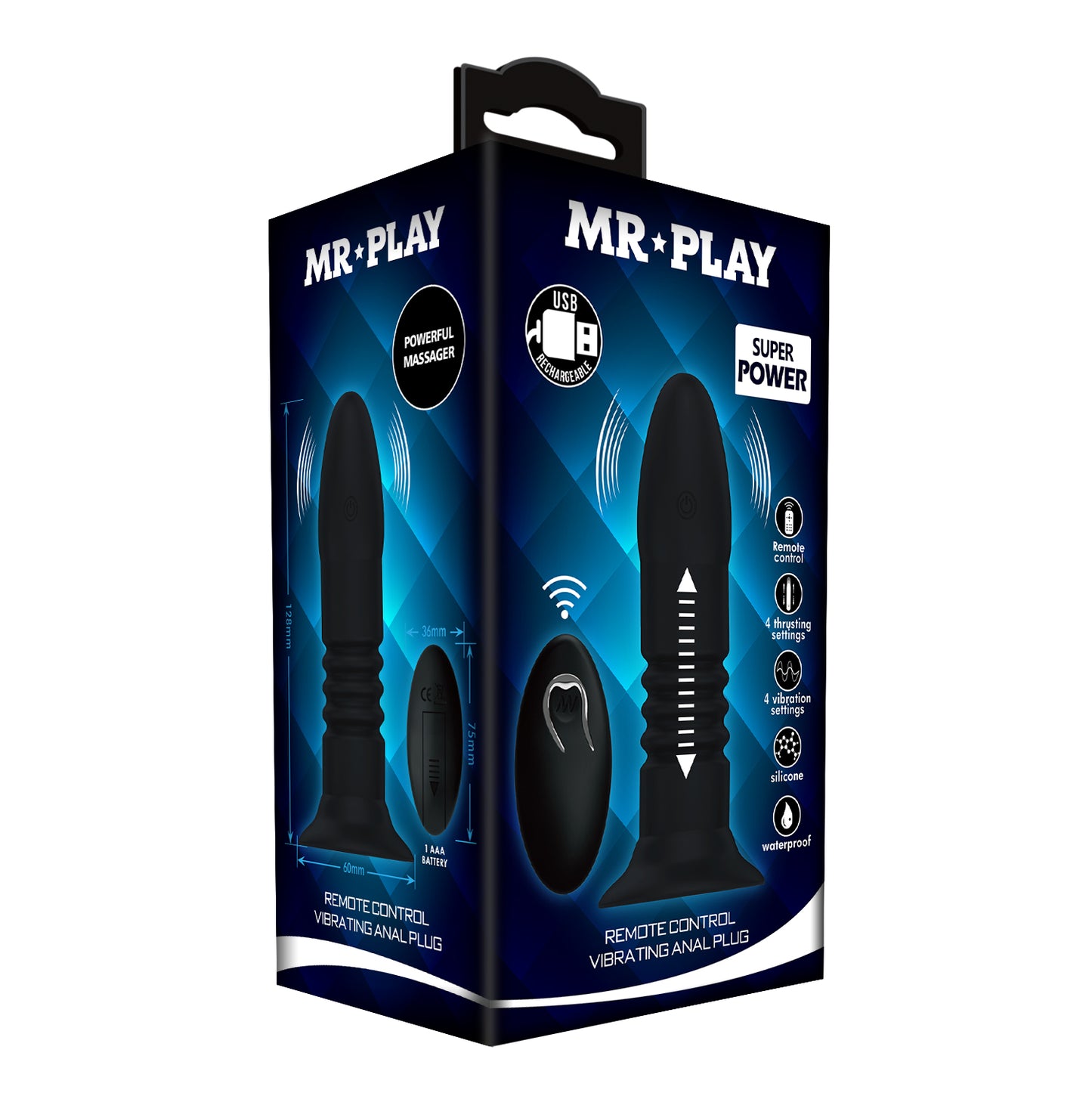vibratore anale super power nero mr play