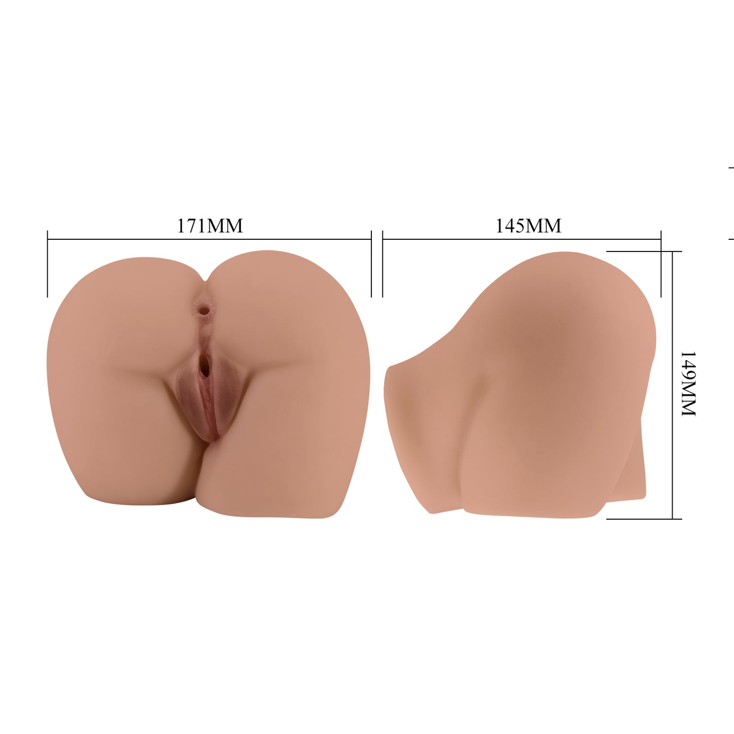 vagina artificiale bernace marrone chiaro crazy bull