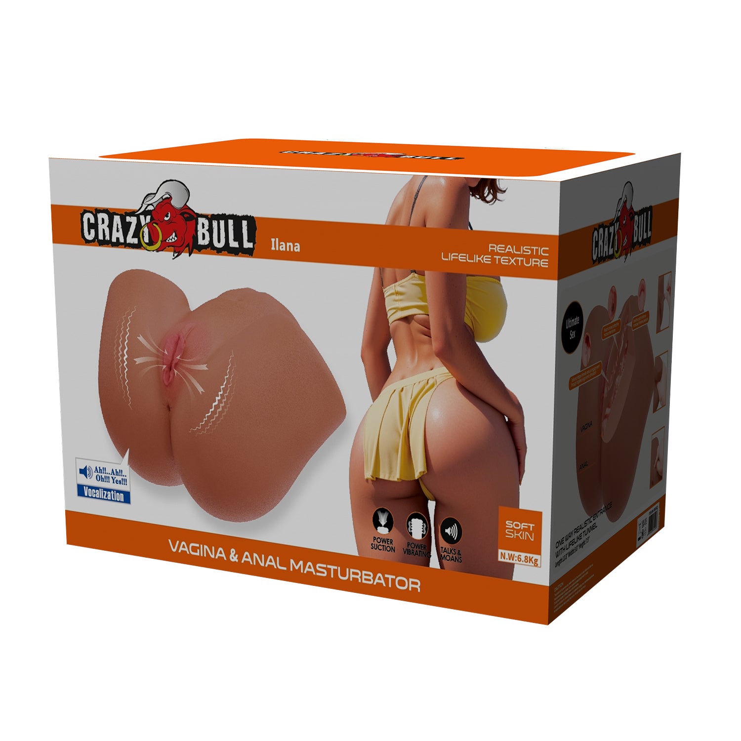 vagina artificiale ilana marrone chiaro crazy bull