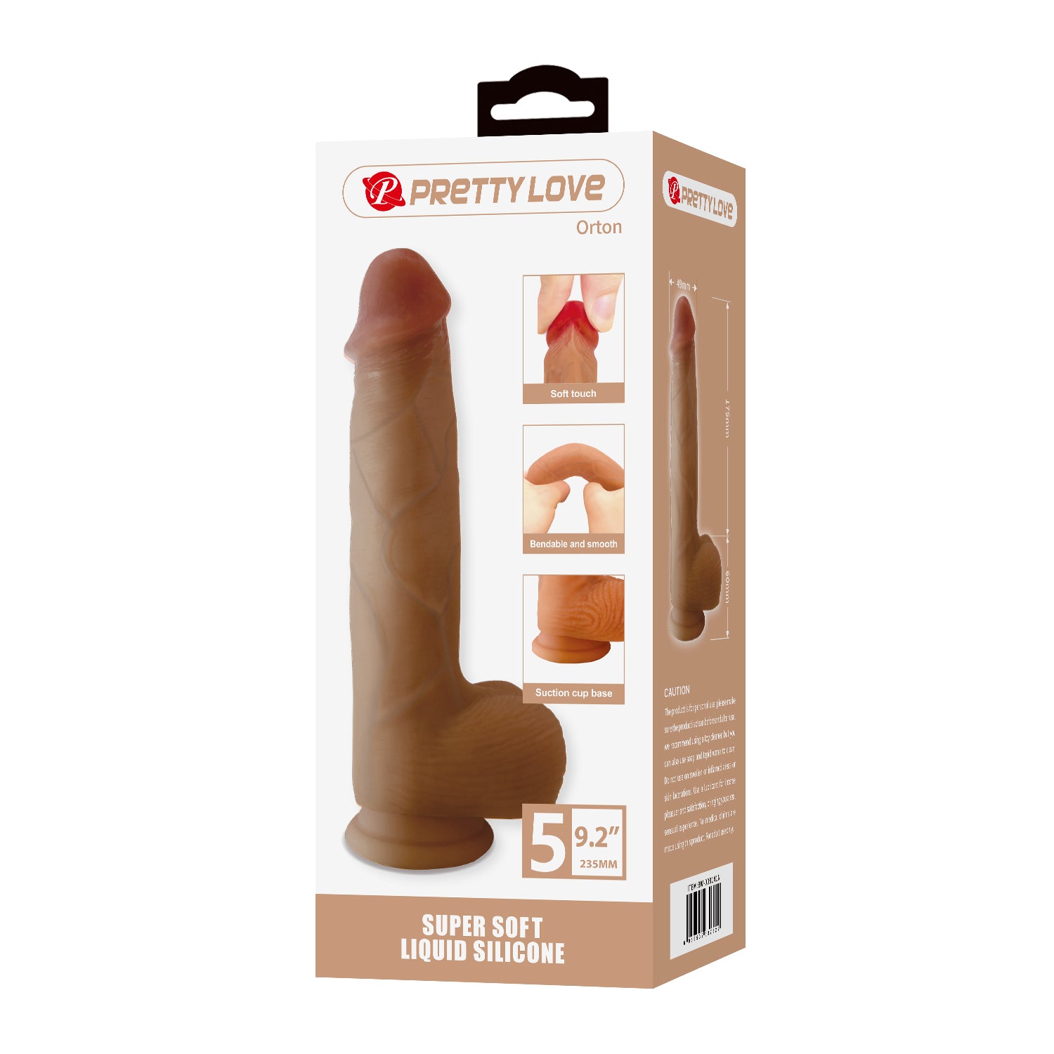 dildo realistico orton marrone chiaro baile