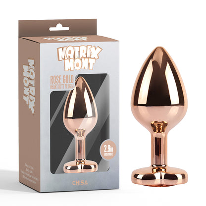 plug anale heart rose gold chisa