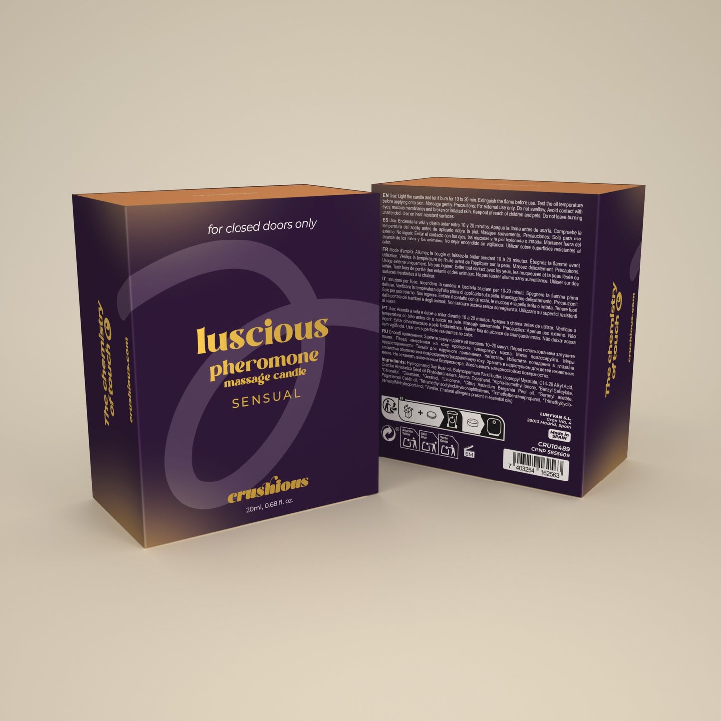 candela da massaggio luscious sensual crushious