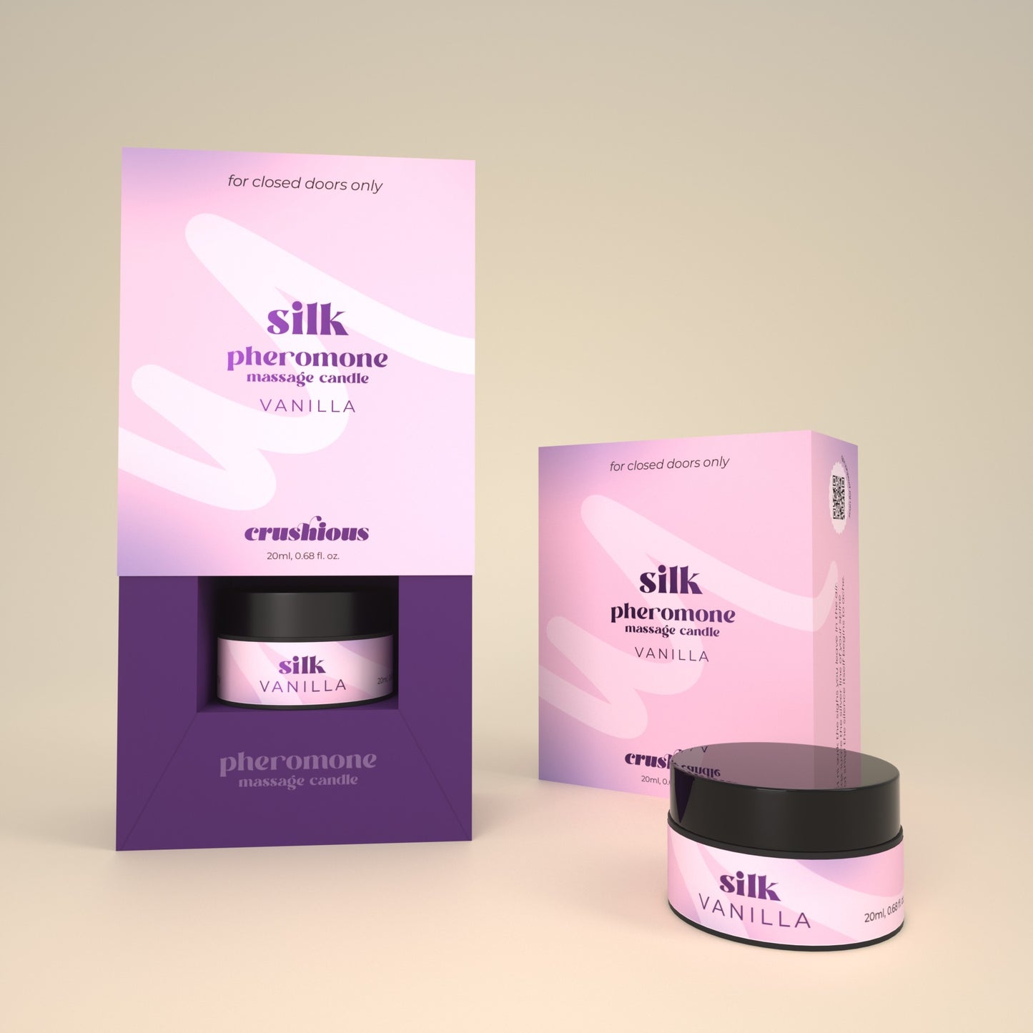 candela da massaggio silk vanilla crushious