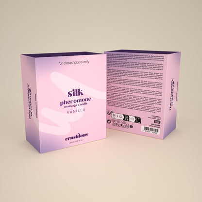 candela da massaggio silk vanilla crushious