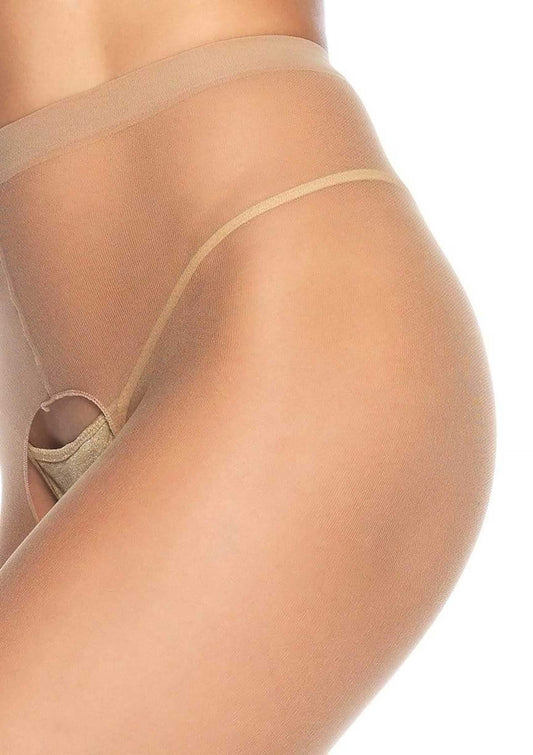 collant sexy sheer crotchless nude taglia unica leg avenue