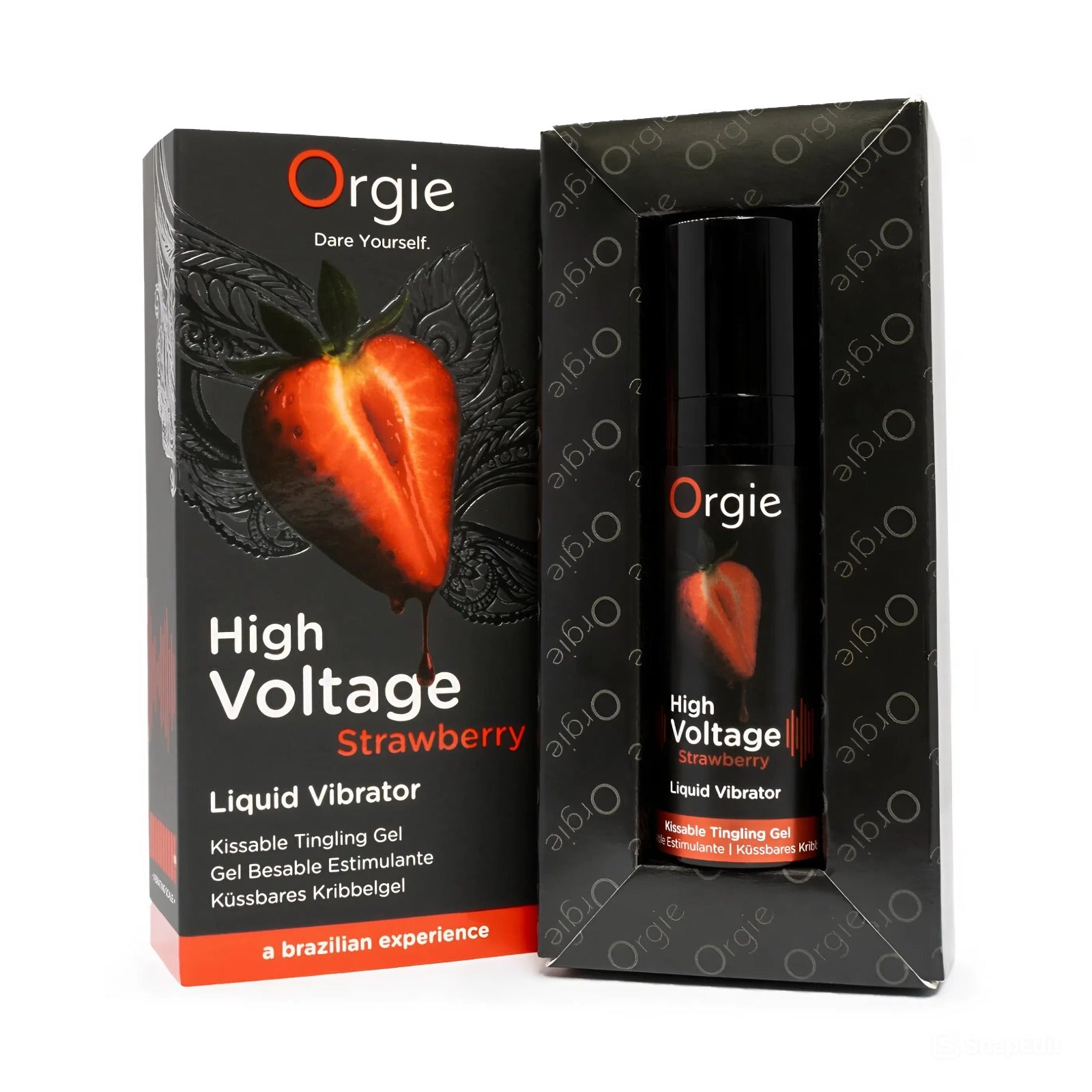 vibratore liquido high voltage fragola 15ml orgie