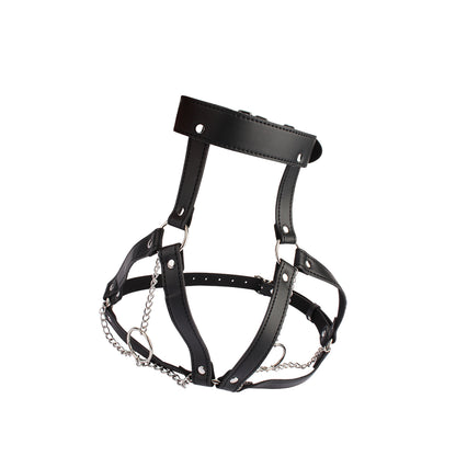 imbracatura bondage breast oring nero chisa
