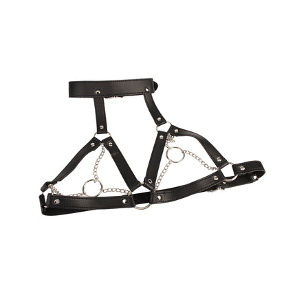 imbracatura bondage breast oring nero chisa