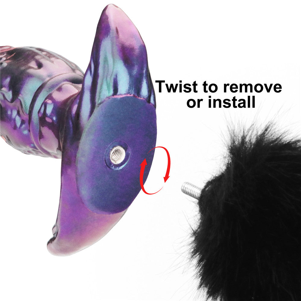 plug anale con coda mystitail 14 nero lovetoy