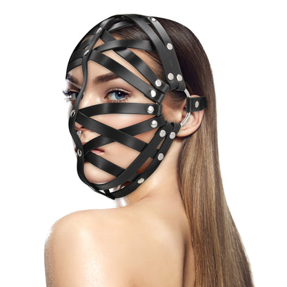 maschera bondage cage nero