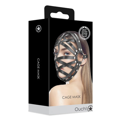 maschera bondage cage nero