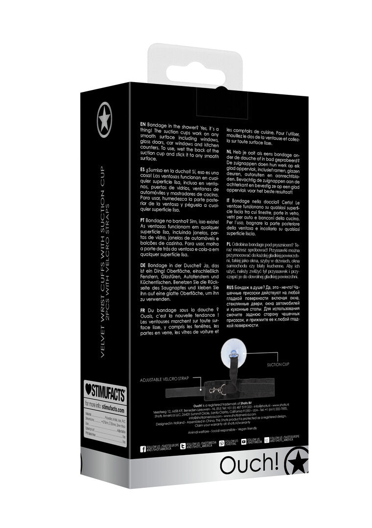 polsiere bondage con ventosa nero