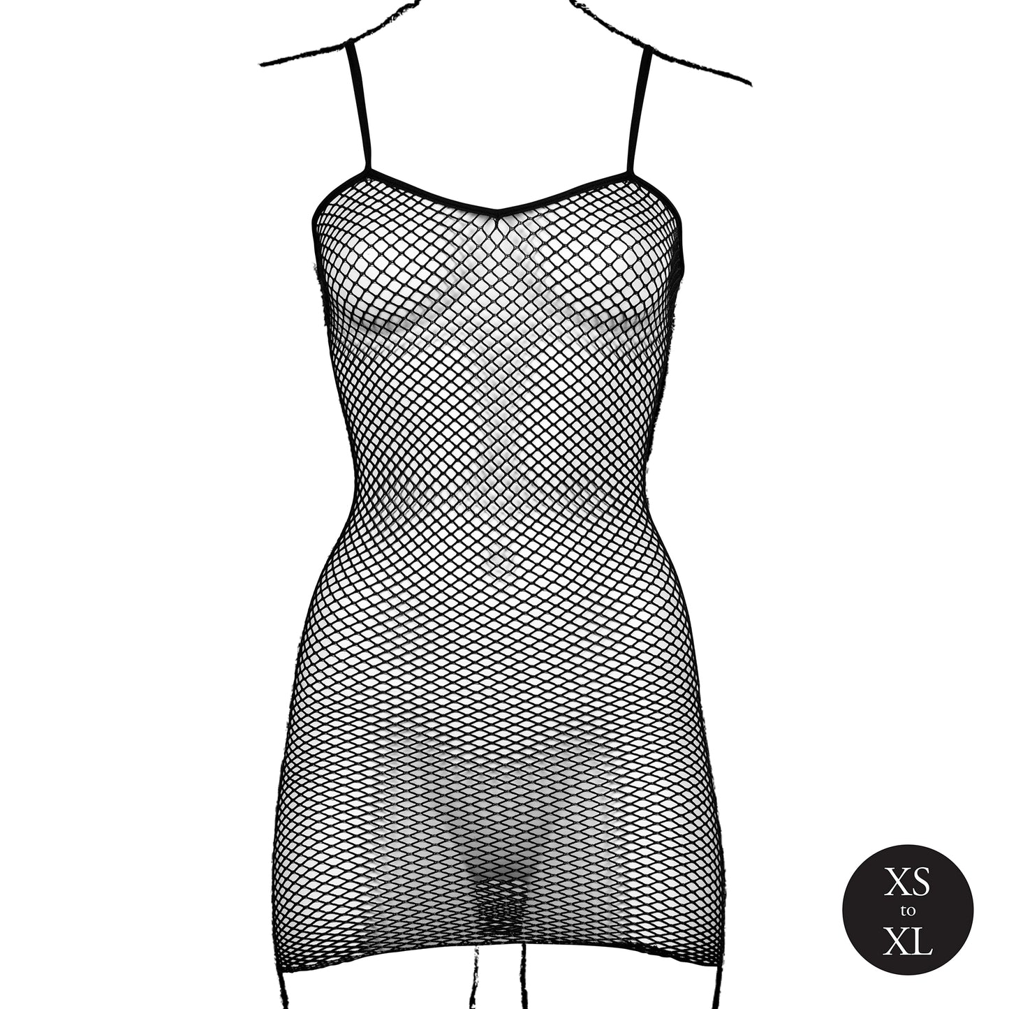 mini abito sexy spaghetti straps nero