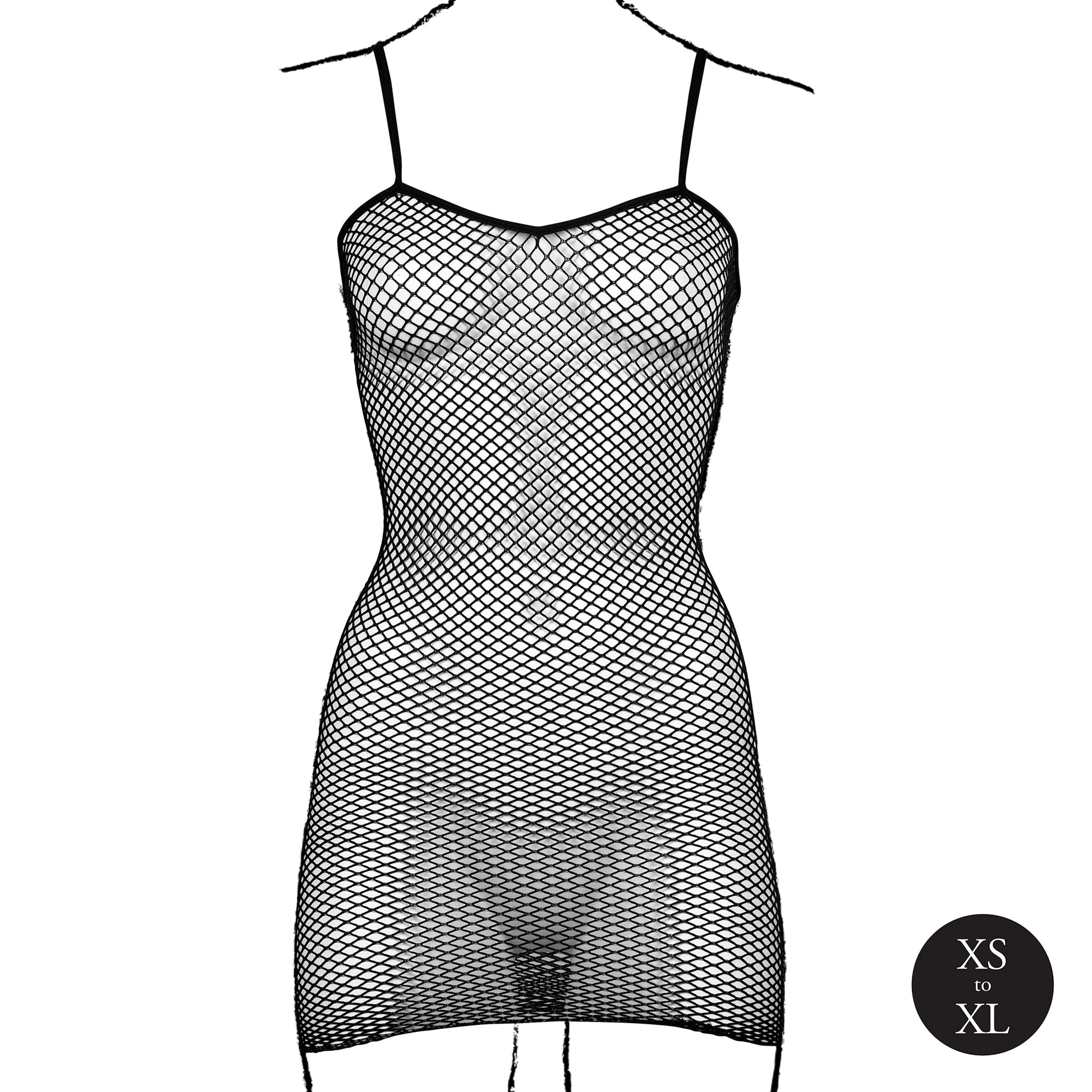 mini abito sexy spaghetti straps nero