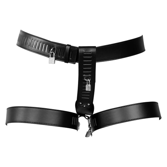 cintura di castità leg restraint nero