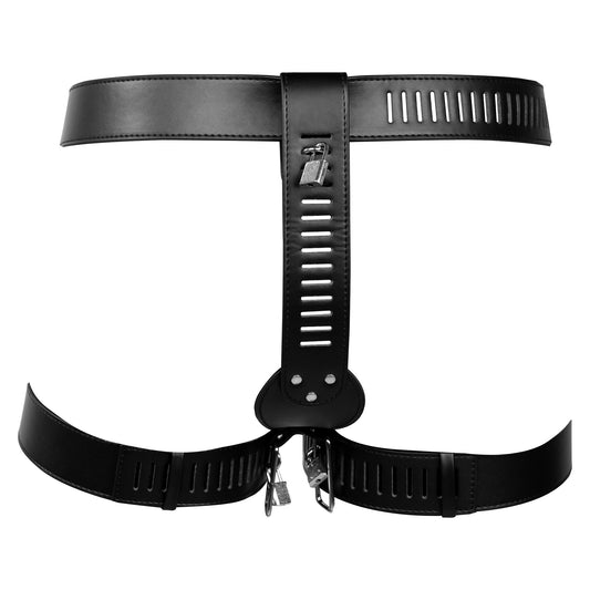 cintura di castità leg restraint nero