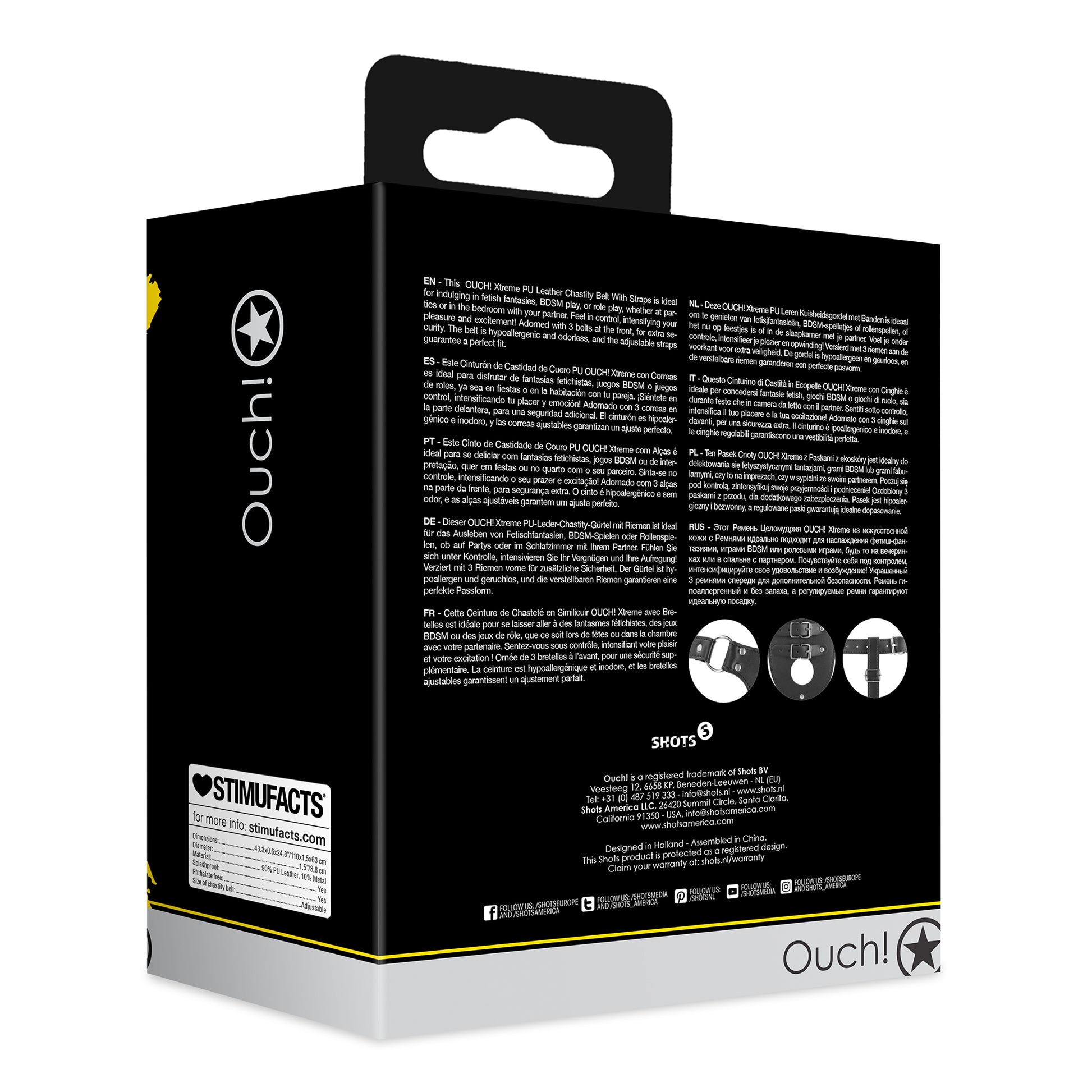 cintura di castità straps nero