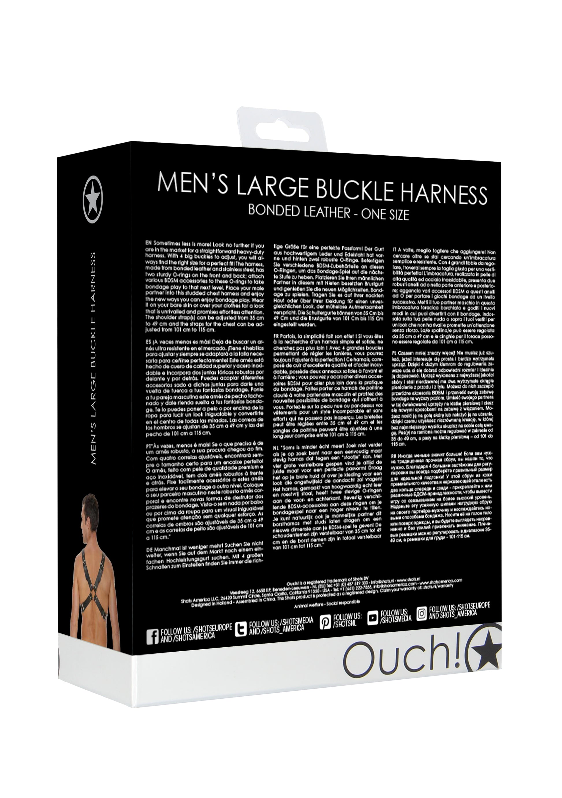 harness uomo large buckle