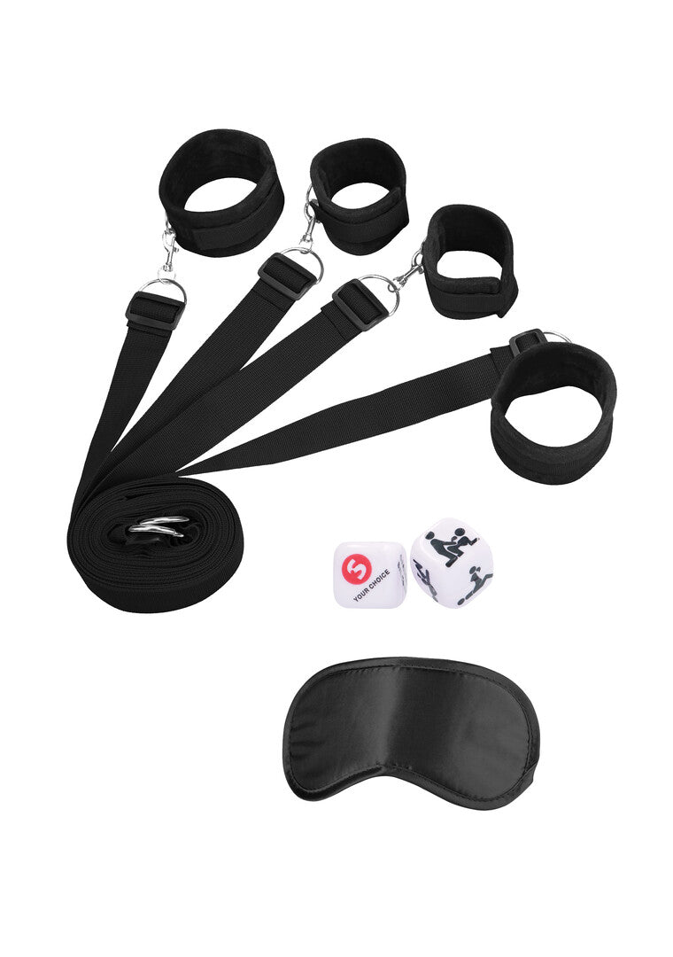 costrittivo bondage bed bindings nero