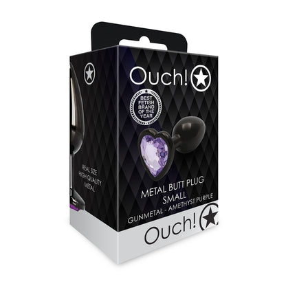 plug anale heart gem nero