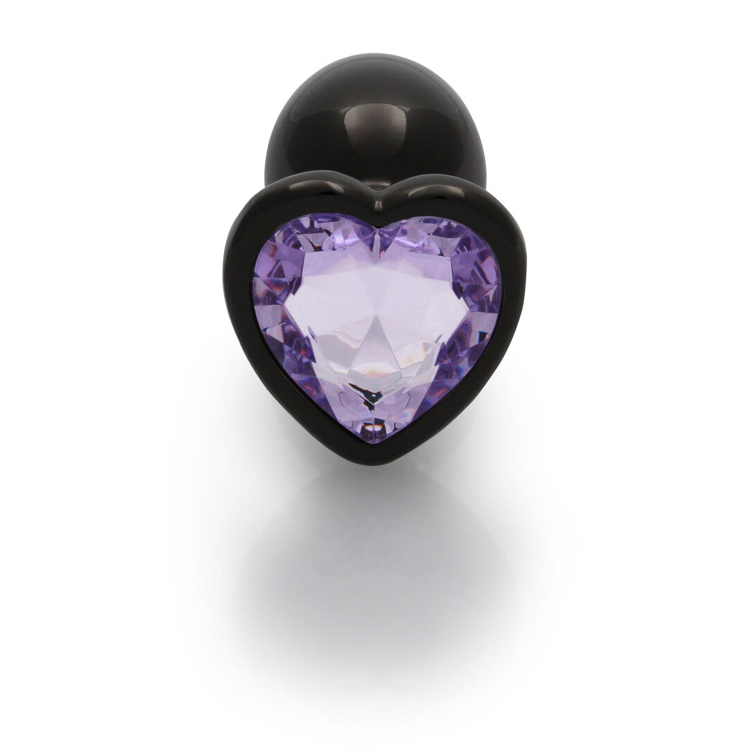 plug anale heart gem nero