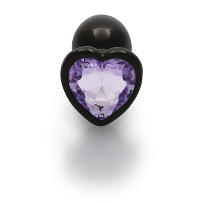 plug anale heart gem nero
