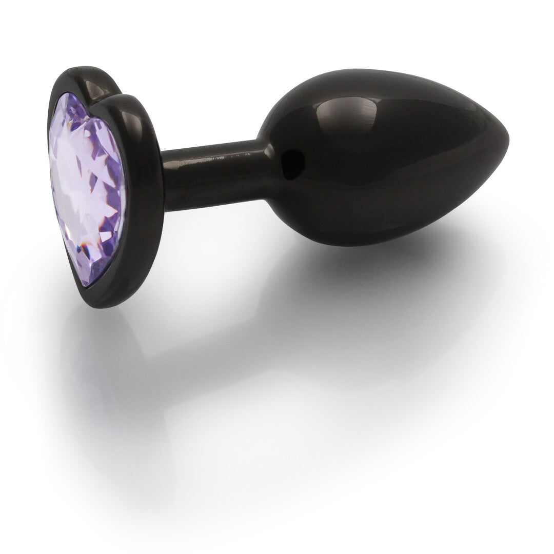 plug anale heart gem nero