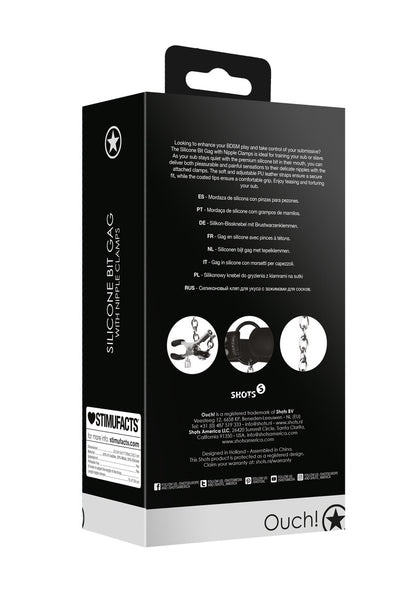 morso bondage con pinzette nero