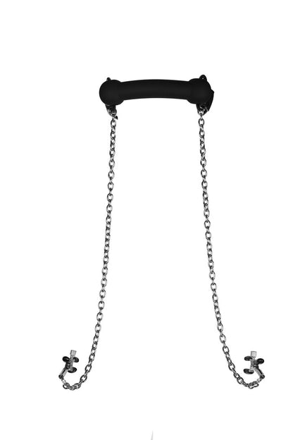 morso bondage con pinzette nero