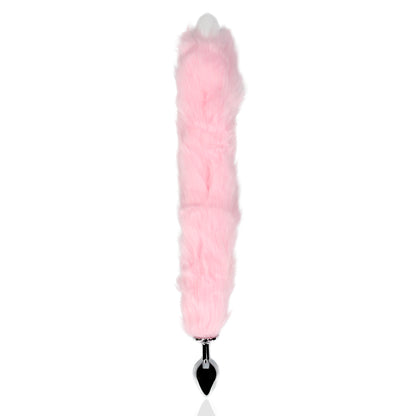 plug anale con coda light up fox tail rosa