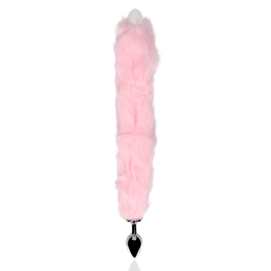 plug anale con coda light up fox tail rosa