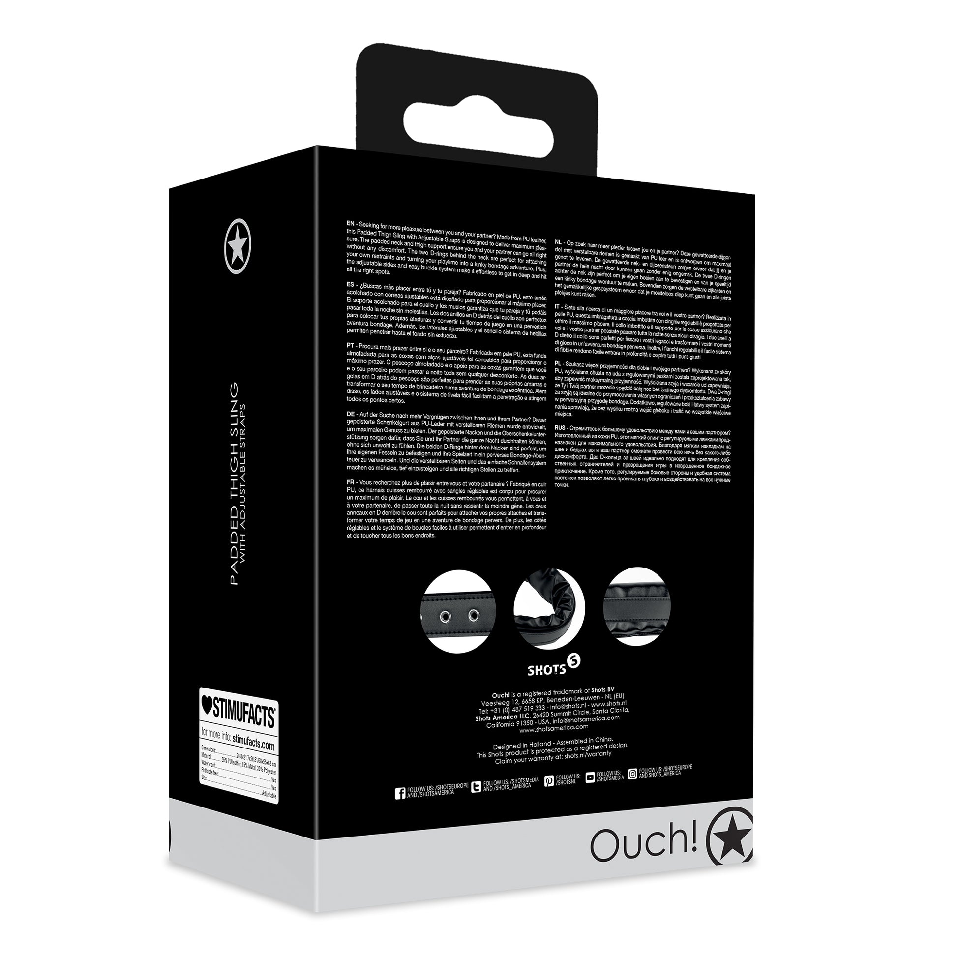 costrittivo bondage padded thigh sling